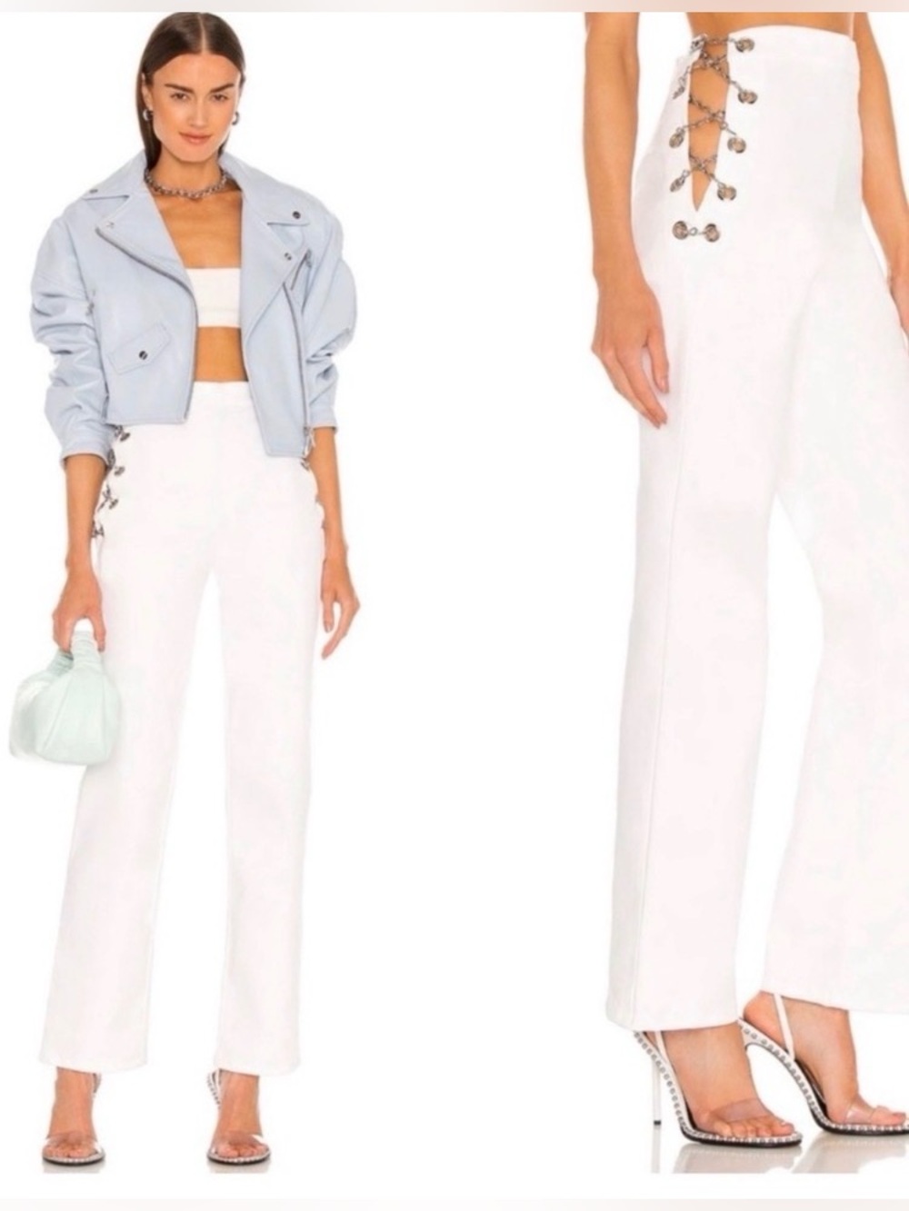 EB denim chain pants size Small